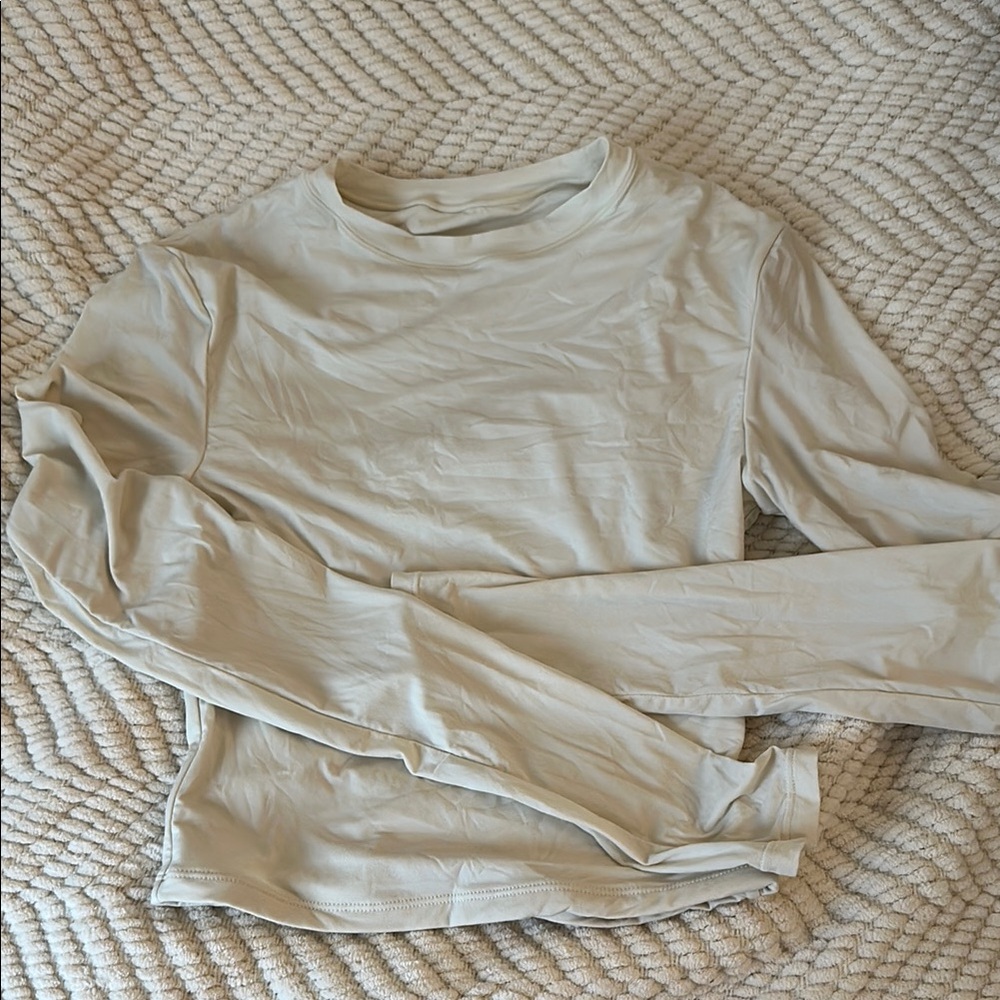 Long Sleeve Beige Top